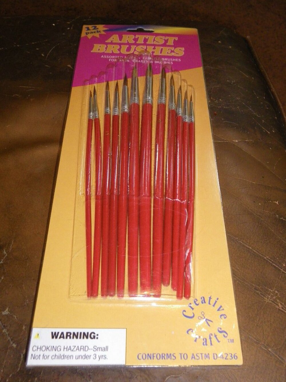 12 Pack Artist Brushes Assorted Sizes For Arts Crafts & Hobbies